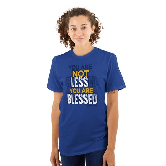 Not Less You Are Blessed Christian Men's Graphic T Shirt Tees Brisco Brands L