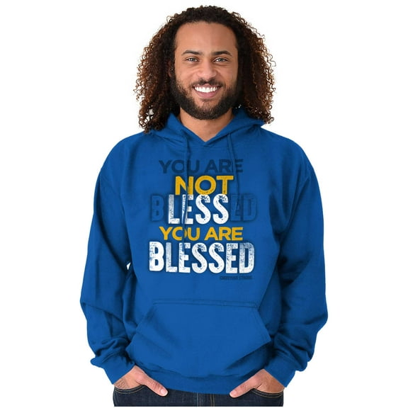 Not Less You Are Blessed Christian Unisex Plus Fleece Graphic Hoodie Brisco Brands 3X