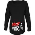 thumbnail image 1 of Not Like A Virgin Maternity Soft Long Sleeve T Shirt Black 2XL, 1 of 1