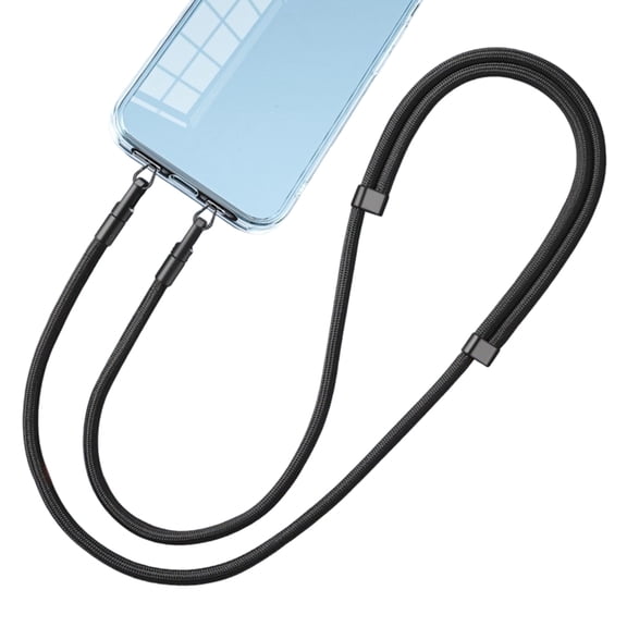 Not Loss Double Hook Phone Lanyard Side Mount Pad Metal Lanyard Clip with Two Rings Corrosion Resistant Clip for Phone