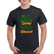 Not Lucky Just Blessed T-Shirt Men -Image by Shutterstock, Male Medium
