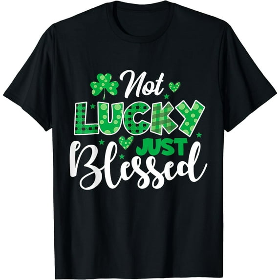Not Lucky Simply Blessed Christian St Patricks Day Irish T-Shirt
