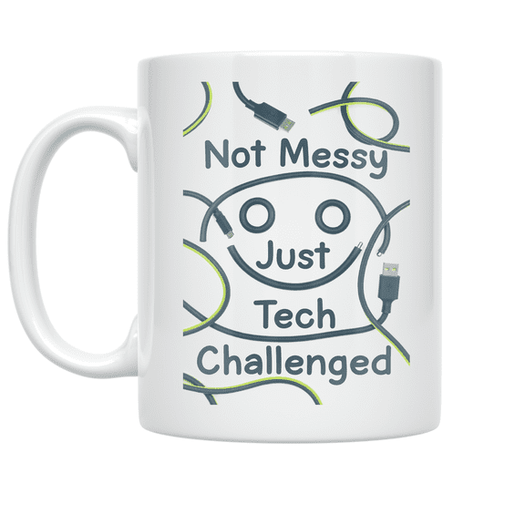 Not Messy Just Tech Challenged - Tech Gadget Enthusiast - 11 oz Ceramic Coffee Mug