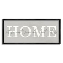 Not Much But It's Home Sign Inspirational Graphic Art Black Framed Art Print Wall Art