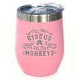 thumbnail image 1 of Bevvee Insulated Wine Tumbler 12 oz Not My Circus Gifts for Wine Lovers Tumblers, 1 of 4
