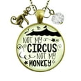 thumbnail image 1 of Not My Circus Monkey Gutsy Goodness Bronze Metal Necklace Attitude Adult Female Jewelry, 1 of 8