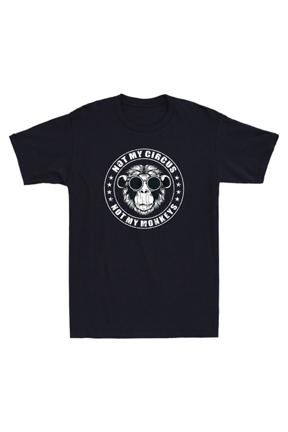 Not My Circus Monkeys Funny Monkey Animal Lover Graphic Vintage Men's T-Shirt