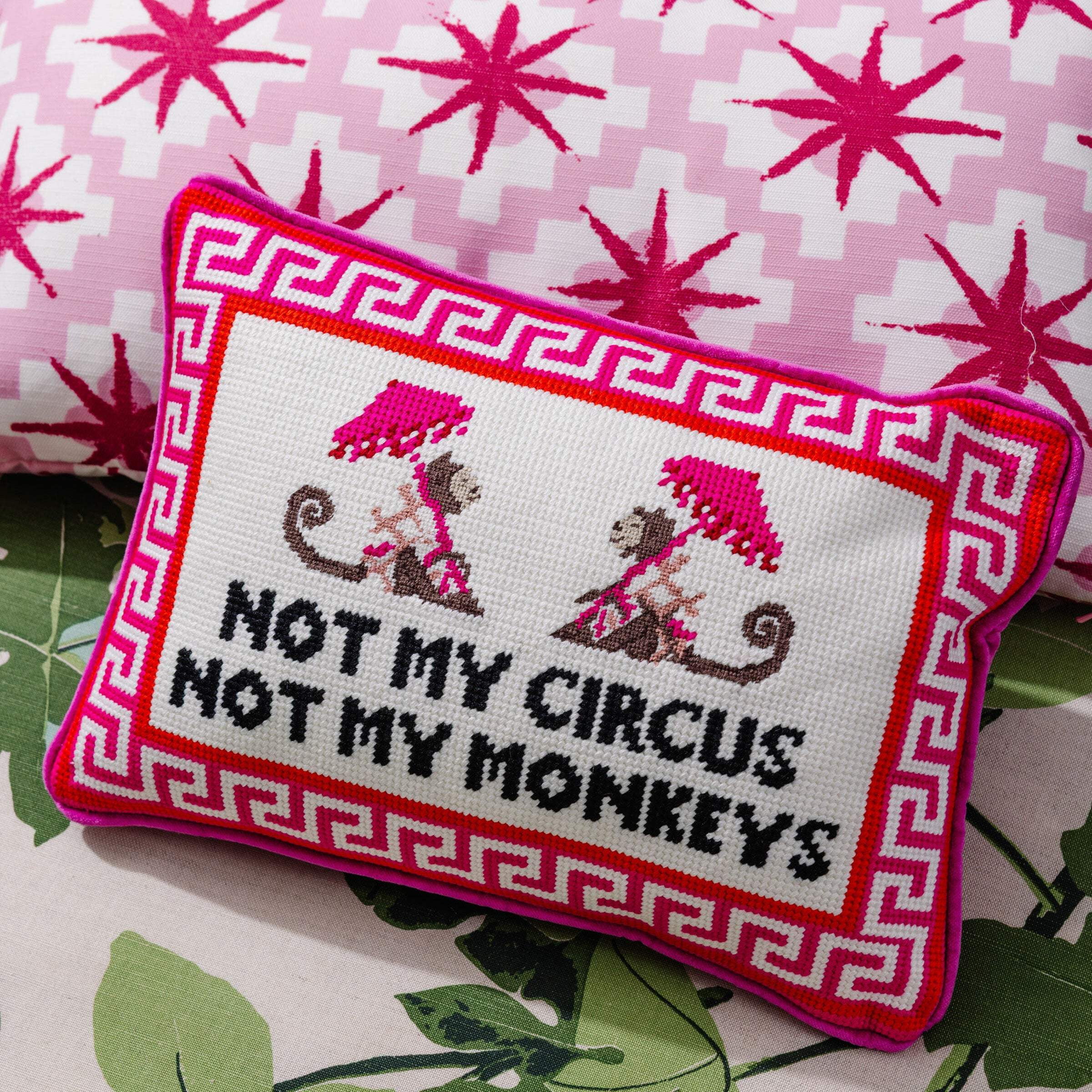 Not My Circus Needlepoint Pillow main image 0