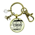 thumbnail image 1 of Not My Circus Not My Monkey Gutsy Goodness Bronze Keychain Funny Positive Life Attitude Jewelry Mom Quote, 1 of 8
