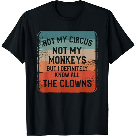 Not My Circus Not My Monkeys But I Definitely Know Nanny T-Shirt mens t shirt，black，women，funny，misfits，men，journey