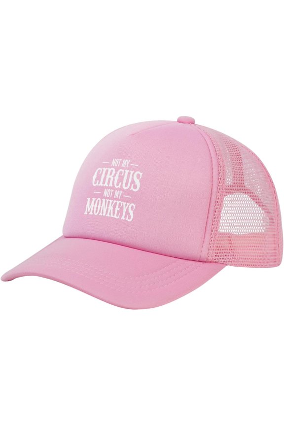 Not My Circus Not My Monkeys Hat Mesh Trucker Hat Funny Baseball Cap Men Women