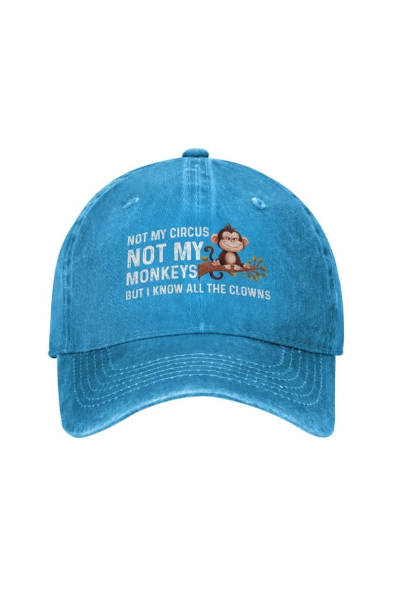 Not My Circus Not My Monkeys Hat for Women Animal Baseball Caps for Men