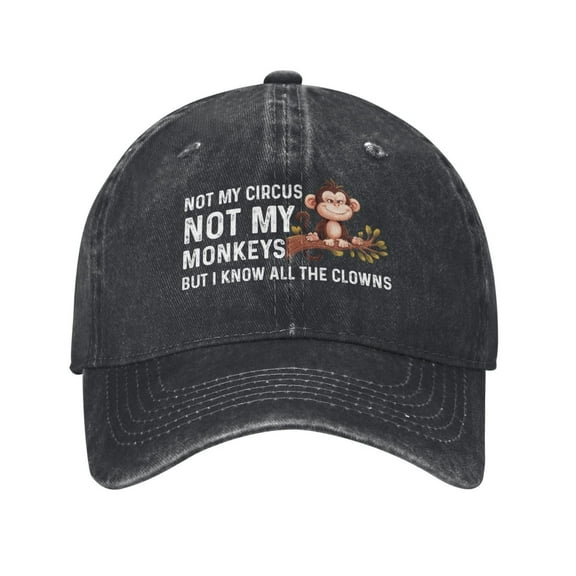 Not My Circus Not My Monkeys Hat for Women Animal Baseball Caps for Men