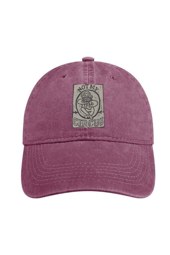 Not My Circus, Not My Monkeys Wine Red Hat Adjustable Funny Fashion Unisex Baseball Cap For Men Women