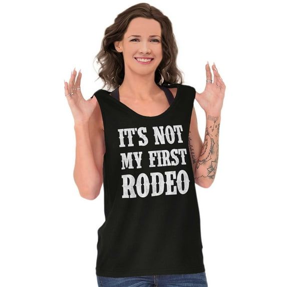 Not My First Rodeo Horseback Riding Tank Top T Shirts Men Women Brisco Brands L