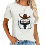 Not My First Rodeo Vintage Rodeo Western Country C Classic Short Sleeve T-Shirt for Women - Unique Graphic Design
