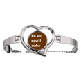 thumbnail image 1 of Not Myself Bad Mood Art Deco Fashion Bracelet Heart Jewelry Wire Bangle, 1 of 4