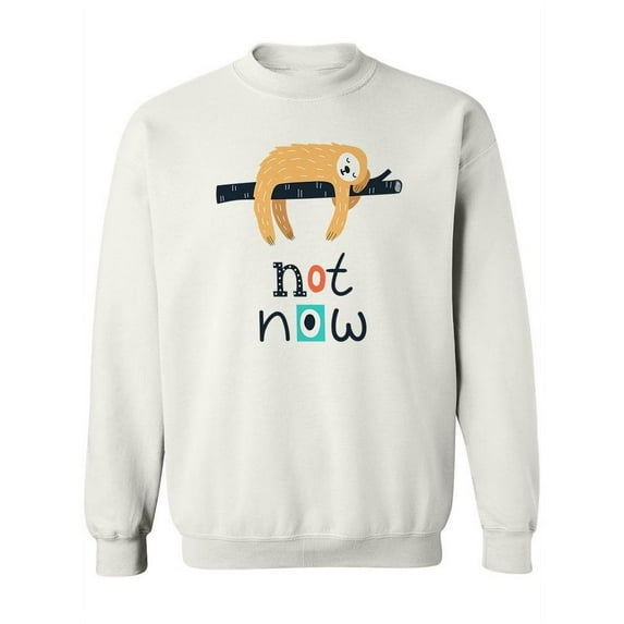 Not Now Sloth Sweatshirt Women -Image by Shutterstock, Female Small