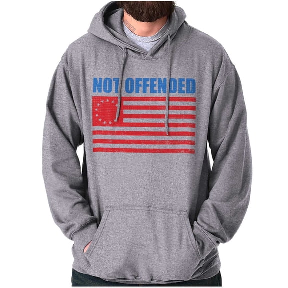 Not Offended Funny Betsy Ross Flag Hoodie Sweatshirt Women Men Brisco Brands S