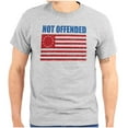 thumbnail image 1 of Not Offended Funny Betsy Ross Flag Men's Graphic T Shirt Tees Brisco Brands M, 1 of 6