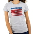 thumbnail image 1 of Not Offended Funny Betsy Ross Flag Womens Slim Fit Graphic Tee Brisco Brands M, 1 of 6