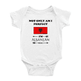 thumbnail image 1 of Not Only Am I Perfect, I'm Albanian Too! Cute Baby Bodysuit Baby Clothes (White, 6-12 Months), 1 of 5