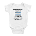 thumbnail image 1 of Not Only Am I Perfect, I'm Argentine Too! Baby Bodysuits Newborn Clothes (White, 12-18 Months), 1 of 5
