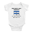 thumbnail image 1 of Not Only Am I Perfect, I'm El Salvadoran Too! Baby Romper (White, 0-3 Months), 1 of 5