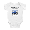 thumbnail image 1 of Not Only Am I Perfect, I'm Israeli Too! Cute Baby Bodysuits Newborn Clothes (White, 0-3 Months), 1 of 5