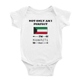 thumbnail image 1 of Not Only Am I Perfect, I'm Kuwaiti Too! Cute Baby Romper Bodysuit For Boy Girl (White, 12-18 Months), 1 of 5