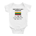 thumbnail image 1 of Not Only Am I Perfect, I'm Lithuanian Too! Cute Baby Rompers Baby Bodysuit (White, 3-6 Months), 1 of 5