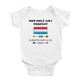 thumbnail image 1 of Not Only Am I Perfect, I'm Luxembourgish Too! Cute Baby Bodysuit Romper (White, 0-3 Months), 1 of 5