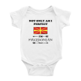thumbnail image 1 of Not Only Am I Perfect, I'm Macedonian Too! Baby Bodysuits Newborn Clothes (White, 0-3 Months), 1 of 5