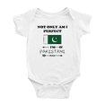 thumbnail image 1 of Not Only Am I Perfect, I'm Pakistani Too! Cute Baby Romper Bodysuit For Boy Girl (White, 12-18 Months), 1 of 5
