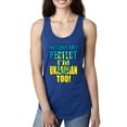 thumbnail image 1 of Not Only Am I Perfect I'm Ukrainian Too! Ladies Racerback Tank Top, Royal, Small, 1 of 4