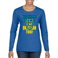 thumbnail image 1 of Not Only Am I Perfect I'm Ukrainian Too! Womens Graphic Long Sleeve T-Shirt, Royal, X-Large, 1 of 4
