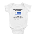 thumbnail image 1 of Not Only Am I Perfect, I'm Uruguayan Too! Cute Baby Bodysuit (White, 12-18 Months), 1 of 5