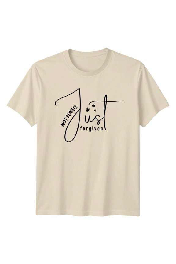 Not Perfect Just Forgiven Christian Faith T-Shirt -A All Size S-5XL