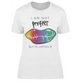 thumbnail image 1 of Not Perfect My Lipstick Is Lips T-Shirt Women -Image by Shutterstock, Female Medium, 1 of 2