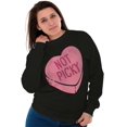 thumbnail image 1 of Not Picky Candy Heart Valentines Day Women Crewneck Sweatshirt Brisco Brands S, 1 of 6