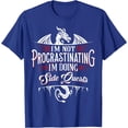 thumbnail image 1 of Not Procrastinating Side Quests Funny Role-playing Gamer Dragons Unisex T-Shirt for Men Women Kids Toddler,Royal Blue Color,Size XL, 1 of 5