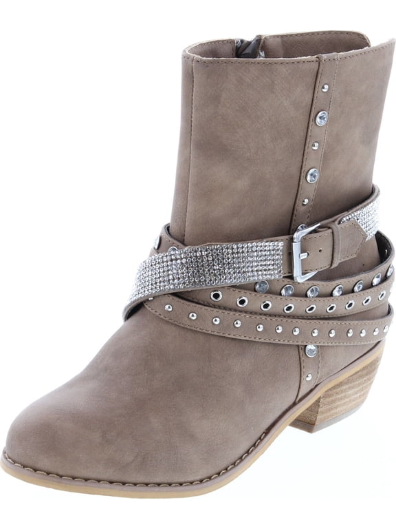 Jet Setter Womens Faux Leather Fashion Ankle Boots