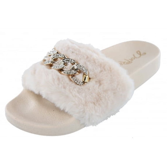 Not Rated Women's Chainy Furry Slides