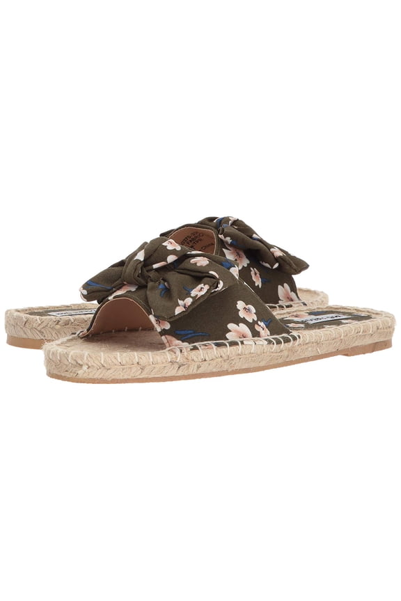 Womens Erra Espadrille Slide Sandal (7, Green)