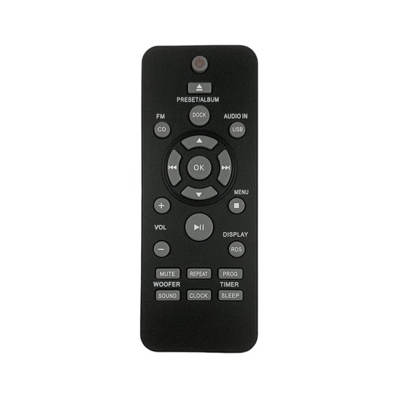 Not Required Programming Remote For BTM2310/12 BTM2310/55 BTM2310/93 Music Systems Shock Resistant ABS Construction