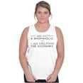 thumbnail image 1 of Not Shopaholic Helping Economy Shop Tank Top Tee Shirt Women Brisco Brands X, 1 of 5