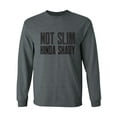 thumbnail image 1 of Not Slim Kinda Shady Adult Long Sleeve T-shirt, 1 of 3