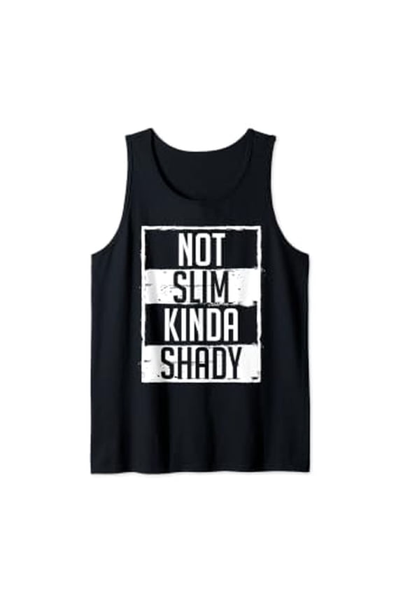 Not Slim Kinda Shady Chubby Gym Design Tank Top Size S-3XL