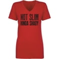 thumbnail image 1 of Not Slim Kinda Shady Womens V-Neck T-Shirt, 1 of 2