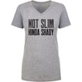 thumbnail image 1 of Not Slim Kinda Shady Womens V-Neck T-Shirt, 1 of 3
